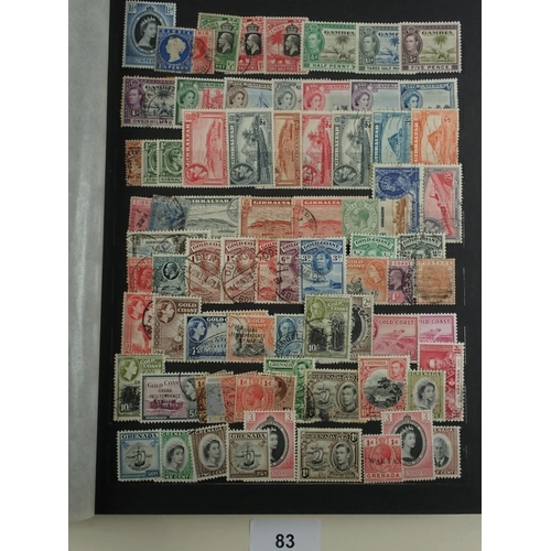 83 - Well-filled 24 page QV-QEII stockbook of A-Z GB & Br Empire/C'wealth mint & used stamps. Defin, comm... 