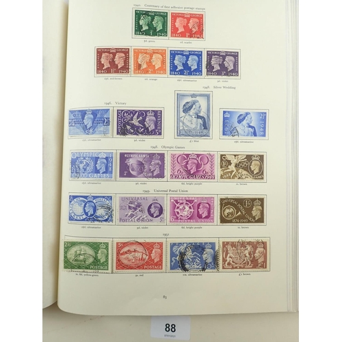 88 - Well-filled 220 page SG KGVI Br C'wealth (3rd edition) stamp album of 1956 with many countries compl... 