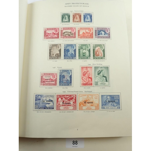 88 - Well-filled 220 page SG KGVI Br C'wealth (3rd edition) stamp album of 1956 with many countries compl... 