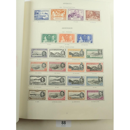 88 - Well-filled 220 page SG KGVI Br C'wealth (3rd edition) stamp album of 1956 with many countries compl... 