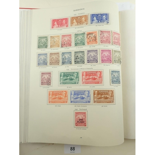 88 - Well-filled 220 page SG KGVI Br C'wealth (3rd edition) stamp album of 1956 with many countries compl... 