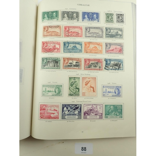 88 - Well-filled 220 page SG KGVI Br C'wealth (3rd edition) stamp album of 1956 with many countries compl... 