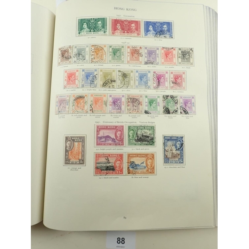 88 - Well-filled 220 page SG KGVI Br C'wealth (3rd edition) stamp album of 1956 with many countries compl... 