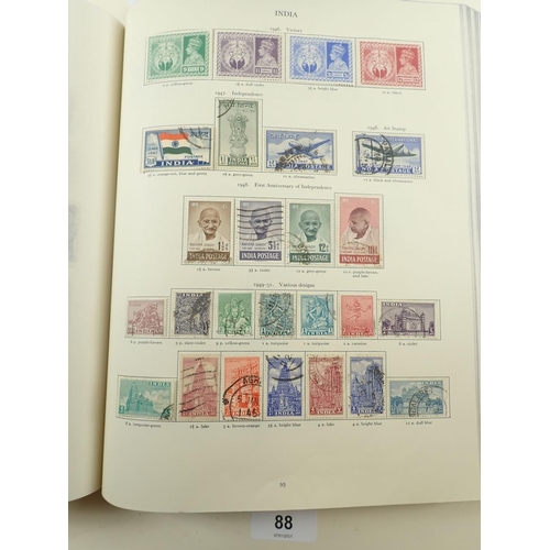 88 - Well-filled 220 page SG KGVI Br C'wealth (3rd edition) stamp album of 1956 with many countries compl... 