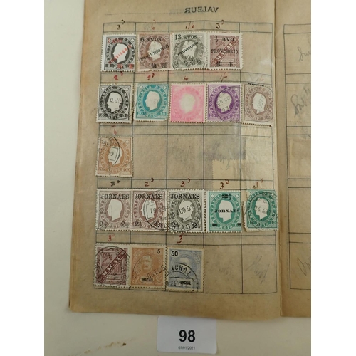 98 - Early 20thC stamp approvals book mainly of Chinese Empire later 