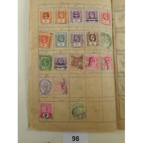 98 - Early 20thC stamp approvals book mainly of Chinese Empire later 