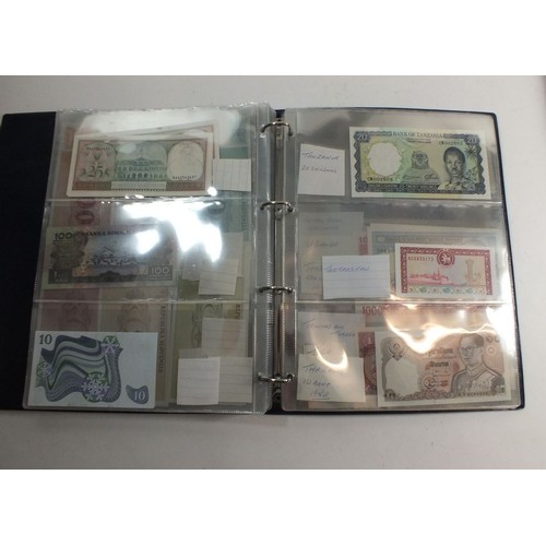 128A - Hendon Albums (2) containing assortment of World banknotes, Album (A) 40 plus, Album (B) 90 plus, 20... 