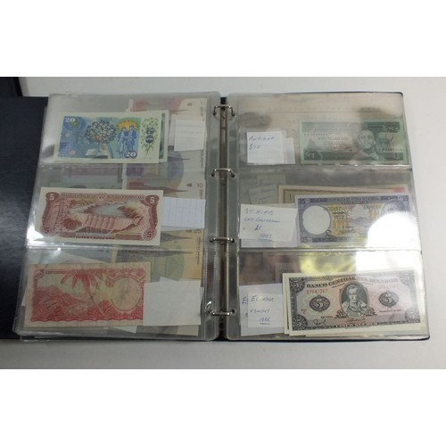 128A - Hendon Albums (2) containing assortment of World banknotes, Album (A) 40 plus, Album (B) 90 plus, 20... 