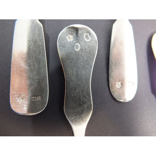 593 - A set of six continental silver teaspoons, foreign marks, 130g