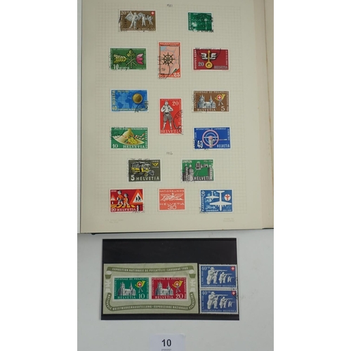 10 - Switzerland: 'The Utile' album of mint/used defin, commem, postage due, telegragh, Bureau overprints... 