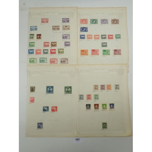 105 - China: Sixty+ page stamp collection from late 1800s on. Mint/used defin, commem, air & postage due. ... 