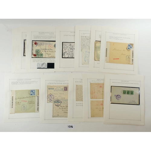 106 - Malta: Neatly written-up collection of some 30 QV-KGVI covers, air mail and PCs of mail to/from Malt... 