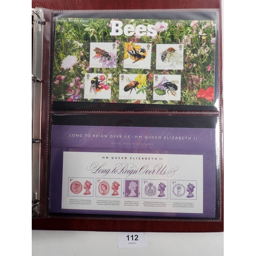 112 - GB: Royal Mail Presentation Pack album of mint decimal stamps in over 70 packs, 2010-15. Total FV £4... 