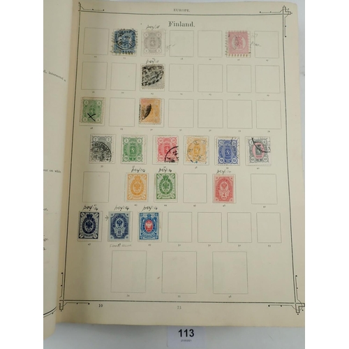 113 - Large c450 page 1894 Imperial Postage Stamp Album (7th Edn) of GB, Br Empire & Foreign countries. Mi... 