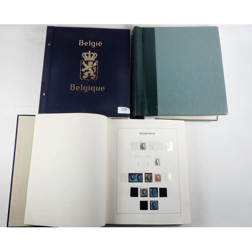 115 - Belgium: Collection of 3 purposed albums (2 Davo + Leuchtturm) of mint/used defin, commem & others f... 