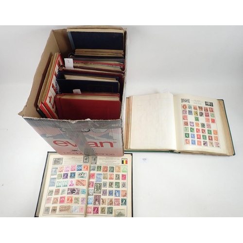 120 - Boxed accumulation of 19 All World stamp albums, incl 