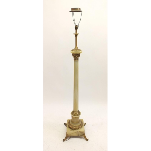 1235 - A heavy onyx and gilt metal standard lamp