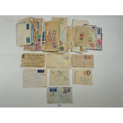 133 - India: Over 100 covers & postcards, some pre-paid. Defin, commem, official & Indian state from KGV-e... 