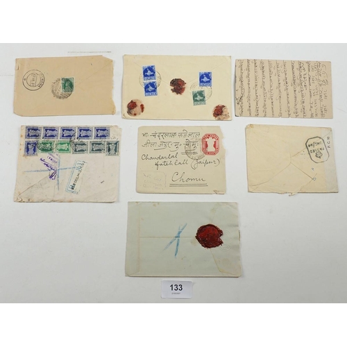 133 - India: Over 100 covers & postcards, some pre-paid. Defin, commem, official & Indian state from KGV-e... 