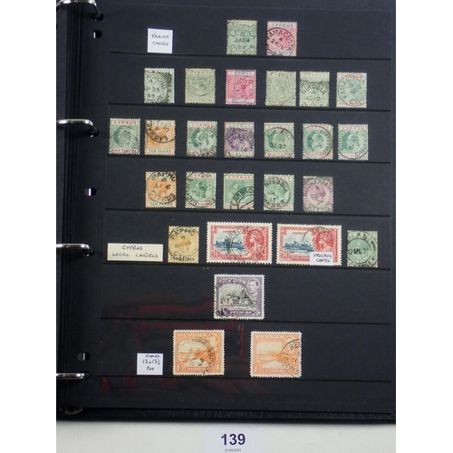 139 - Cyprus: QV to QEII mint & used collection in 25 page Hagner album. Defin & commem with much postmark... 