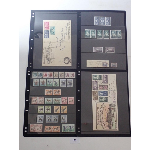 140 - South Africa: Sizeable 48 page mint & used collection, generally date-ordered 1910 to 1954. Defin, c... 