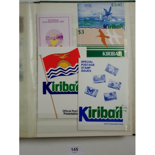 145 - Kiribati: Large 32-page stock-book full of mint & used defin, commem, official, postage due & 4 page... 