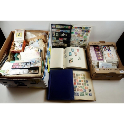 155 - Two large boxes of GB, Br Commonwealth & ROW stamps in albums/stockbooks (4), containers, boxes, bag... 