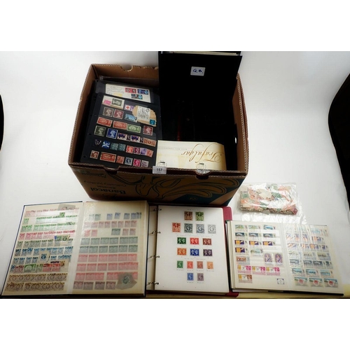 157 - GB: Large box of mainly used defin & commem stamps, incl Channel Is, in numerous albums, stock-books... 