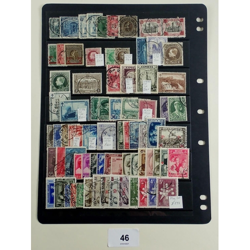 163 - Belgium: Mainly good to fine used collection of Belgian stamps on double sided stock-sheet, incl SG6... 