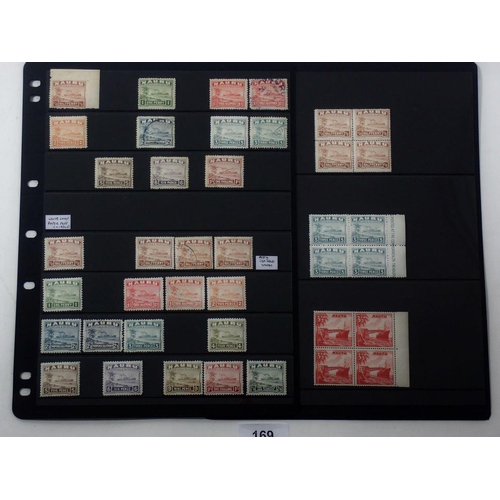 169 - Nauru: Collection on 7 stock-sheets, mint & used, KGV to 1st Republic issues. Incl later higher valu... 