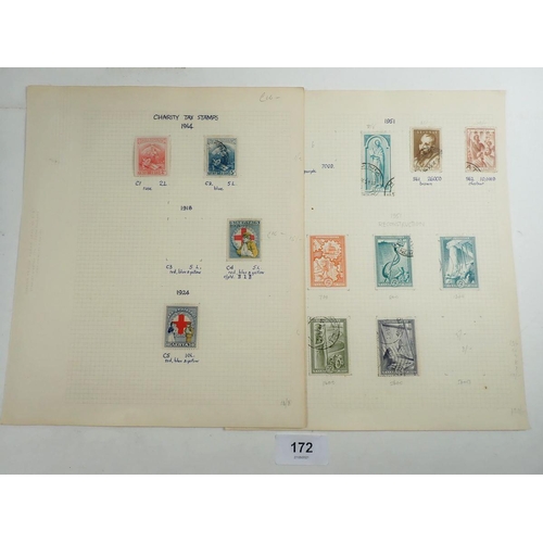 172 - Greece: Good stamp collection, 1924-51, on some 40 pages plus 1914-24 Charities. Defin, commem, post... 