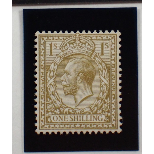 185 - GB: Unmounted mint KGV 1/- Bistre, invert watermark, SG 395wi, Cat £250.