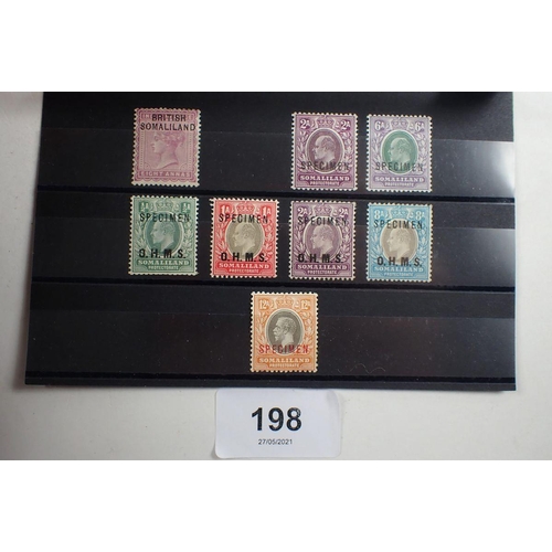 198 - Br Somaliland/Protectorate: Small selection of 8 mint QV-KGV stamps to 12 Anna; mostly 