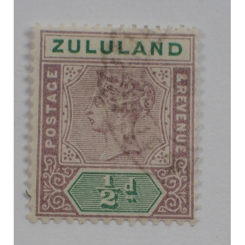 203 - Zululand: QV Used 1/2d dull mauve & green, wmk invert, SG Cat £400