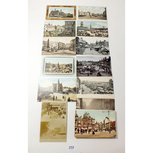 232 - Postcards - Markets- topography range including scenes at Guisborough, Banbury, Mansfield, Witney, R... 