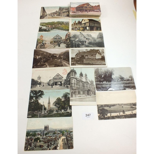 247 - Postcards - Herefordshire/Salop topographical including scenes at Ross, Ledbury, Market Drayton, Lud... 