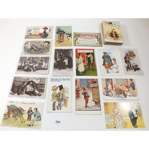 264 - Postcards - Comic - wide range including Mcgill, Spurgin, Gilson, Heath Robinson etc. (81)