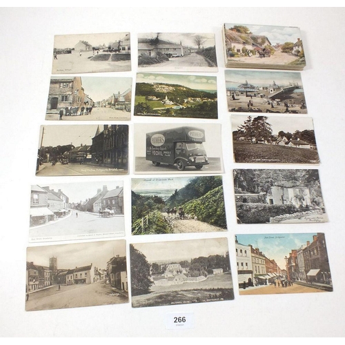 266 - Postcards - Somerset topographical including Nailsea village, Axbridge village, RP Bristol tram cent... 