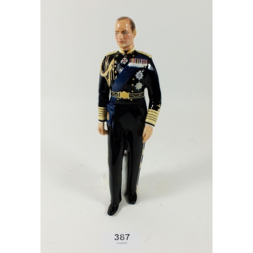 387 - A Royal Doulton figure 'HRH Prince Philip' HN2386, no. 1153 of 1500, boxed and with certificate