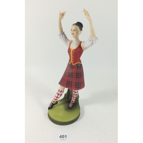 401 - A Royal Doulton figure from Dancers of the World series, 'Scottish Highland Dancer' HN 2436 no.532 o... 