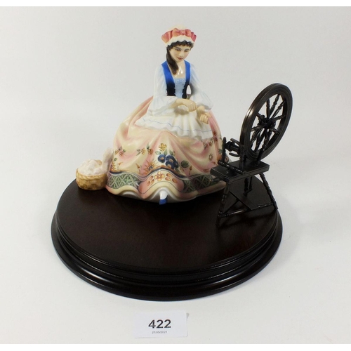 422 - A Royal Doulton figure from the Gentle Arts series, 'Spinning', HN 2390, no. 165 of 750',