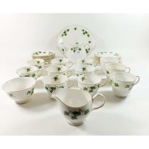 441 - A Coclough Ivy tea service comprising: eleven cups, ten saucers,two cake plates, ten tea plates, tea... 