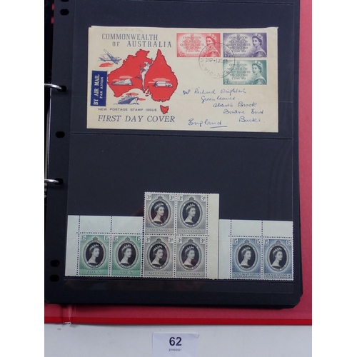 62 - QEII Coronation Omnibus: Fullsome 15-page GB & Br C'wealth commem collection, mint & used, some on c... 