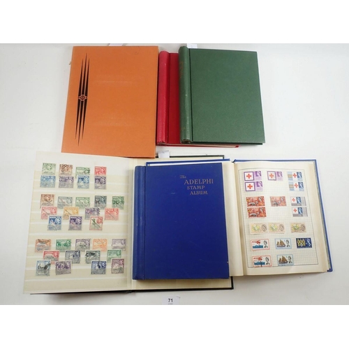 71 - Box of 6 GB & Br C'wealth stamp stock-books and albums; mainly KGV-QEII, a few earlier. Mint & used ... 