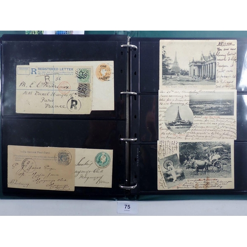 75 - Burma: Mint/used defin & commem stamps in unusual QV-QEII collection. Incl Registered, ship-mail and... 