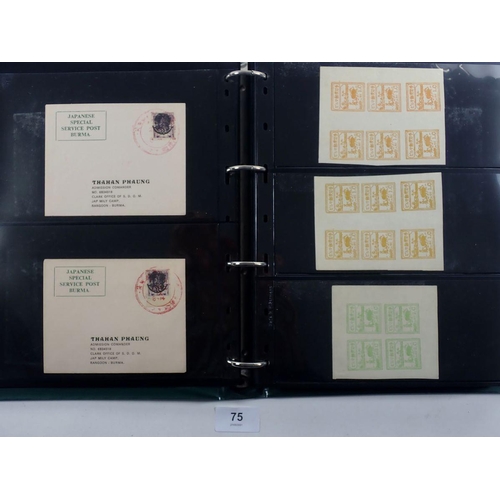 75 - Burma: Mint/used defin & commem stamps in unusual QV-QEII collection. Incl Registered, ship-mail and... 