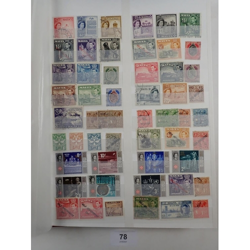 78 - Three full stock-books of mostly mint/used Br Empire/C'wealth stamps, B-T, QV-QEII; 64 pages total &... 