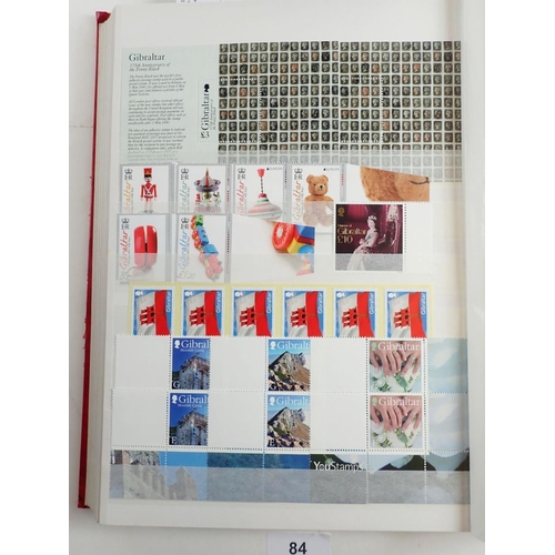 84 - Gibraltar: QEII Mint Decimal collection in large, 2/3rds full, 64-page stock-book. Incl higher value... 