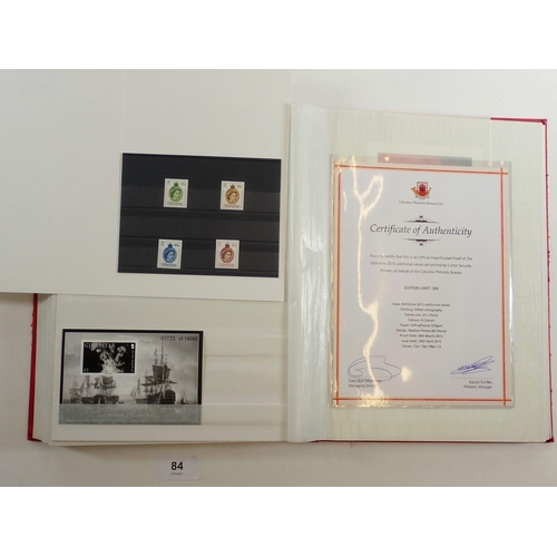 84 - Gibraltar: QEII Mint Decimal collection in large, 2/3rds full, 64-page stock-book. Incl higher value... 