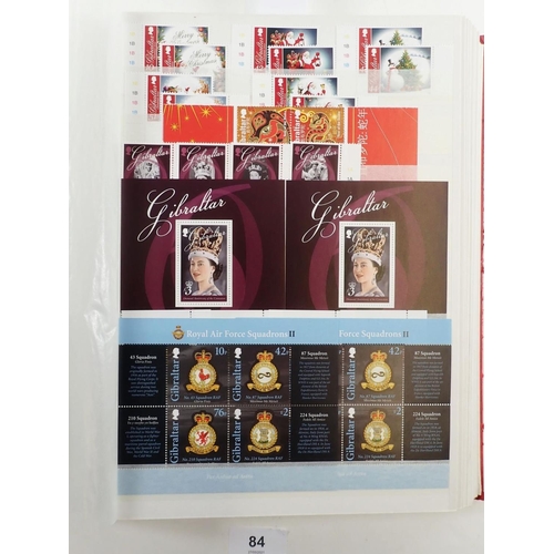 84 - Gibraltar: QEII Mint Decimal collection in large, 2/3rds full, 64-page stock-book. Incl higher value... 